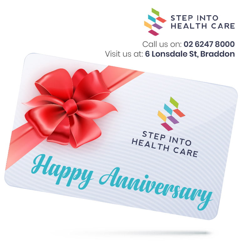 Step Into Health Care - Happy Anniversary Gift Card